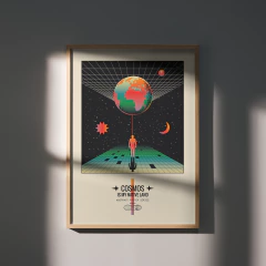 Cuadro Cosmos N°3 | Arte retrofuturista - comprar online