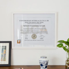 Cuadro Diploma UCA | Colección Eco | Enmarcado doble vidrio desmontable - comprar online