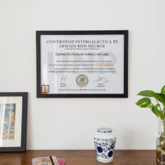 Cuadro Diploma UNR | Colección Eco | Enmarcado doble vidrio desmontable