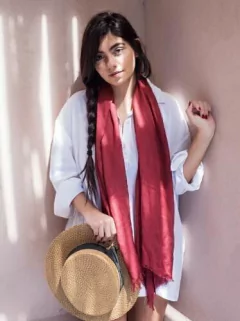 Pashmina Viscosa Bordo