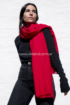 PASHMINA ROJO LISO