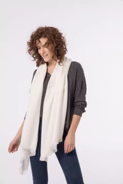 PASHMINA LISO CREMA - tienda online