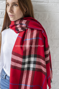 PASHMINA BRIT ROJO - tienda online
