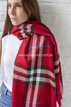 PASHMINA BRIT ROJO - tienda online