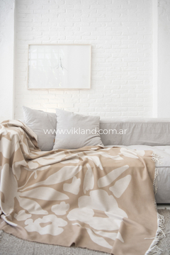 MANTA BOUQUET BEIGE - comprar online