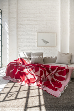 MANTA BOTANICO ROJO