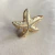 Anel de Estrela do Mar Dourado com Pedras