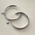 Brinco Argola Aço Riscado Oval | Pistache Acessórios