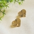 Brinco Coração Orgânico Dourado Folheado | Pistache Acessórios