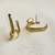 Brinco Ear Hook com Pedra Folheado | Pistache Acessórios