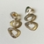 Brinco Pendurado Orgânico Dourado | Pistache Acessórios