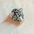 Broche de Cabeça de Leopardo com Pedras