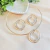 Colar Conjunto de Choker com Brinco Orgânico Dourado e Prata