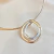 Colar Conjunto de Choker com Brinco Orgânico Dourado e Prata