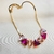 Colar Gargantilha Dourada com pedras Pink | Pistache Acessórios