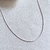 Corrente rabo de rato em Prata 925, 45 cm de comprimento e 1 mm de espessura. Brilho elegante com garantia permanente da prata.

