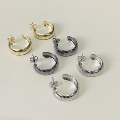Brinco Argola Trio com 3 Cores | Pistache Acessórios