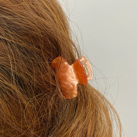 Mini Piranha Marmorizada para Cabelo | Pistache Acessórios