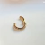 Piercing Segmento de Argola Dourada PVD com Pedras Zirconia