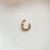 Piercing Segmento de Argola Dourada PVD com Pedras Zirconia