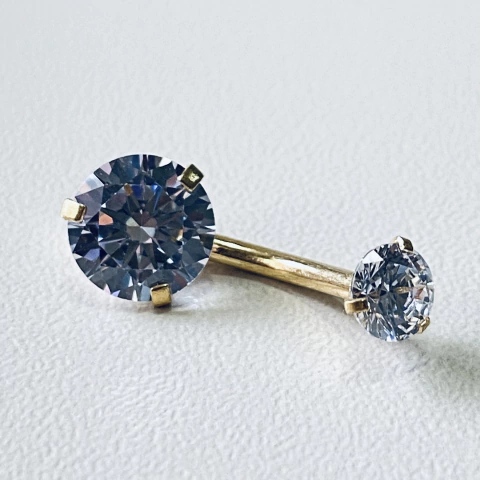Piercing Umbigo Pedra Zirconia Dourado | Pistache Acessórios