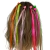 Presilha Infantil de Mechas de Cabelo Neon com 6 Unidades