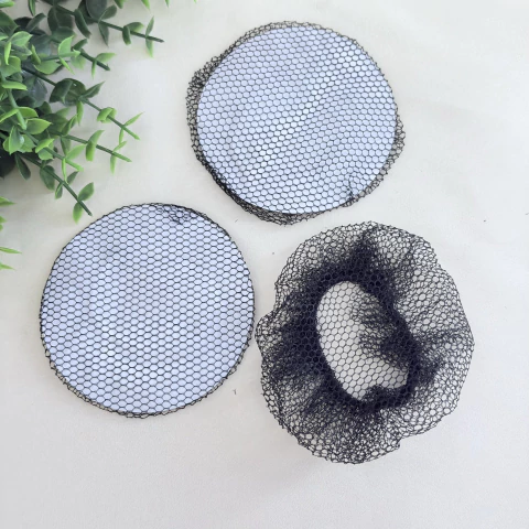 Redinha Fina para Coque Preta com 5 Unidades