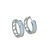 Brinco Festa Prateado de Argola com Pedras Brancas - comprar online