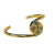 Bracelete dourado com design de espiral médio e ajuste, ideal para qualquer ocasião.