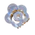 Presilha Piranha de Flor Metal com Aplicação Boreal