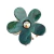 Presilha Piranha de Flor Metal Grande com Aplicação Mesclada