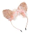 Tiara de Gatinho Brilhante com Plumas Coloridas