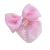 Presilha Laço Rosa com Rede para Cabelo
