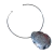 Colar Choker com Pingente de Gota Grande Orgânica