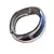 Pulseira Bracelete Larga Ondulada de Metal 