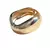 Pulseira Bracelete Larga Ondulada de Metal 