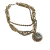Colar Correntes Duplas com Pingente Dourado