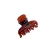 Presilha Piranha Pequena de Nylon Marrom
