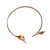 Colar Choker de Aro com Flor Copo de Leite Pequeno