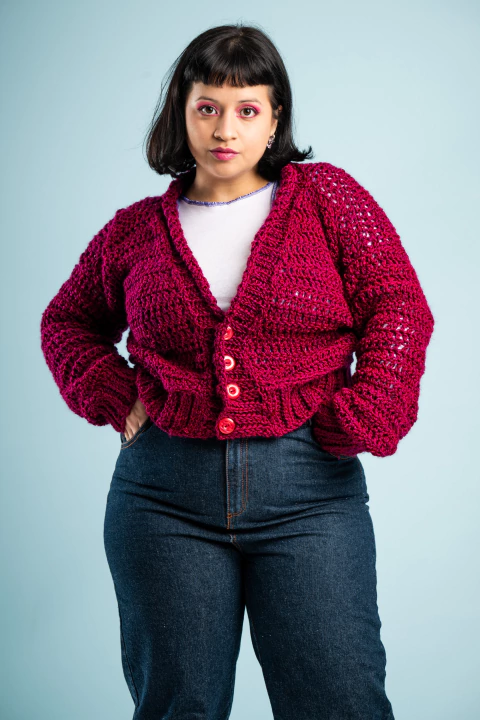 CARDIGAN ISQUIA CIRUELA