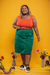 FALDA LARGA "CARMEN" VERDE - tienda online