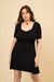 VESTIDO ROBERTINA CORTO "Morley negro" PRE VENTA