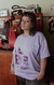 REMERA "LA FELIZ" LILA