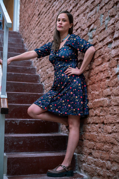 VESTIDO ROBERTINA CORTO FLORES SILVESTRES DEL CAMPO - PRE VENTA