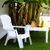 COMBO VOSS 2000 4 SILLONES VARADERO Y MESA BARI BLANCO en internet