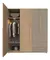 PLACARD DELOS DNAO2RKGA 4PTAS DE ABRIR 200X200X58 ROBLE KENDAL/GRIS ARCILLA - Confort Dacar 