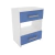 MESA DE LUZ ORLANDI 380 JUVEN 2CAJ BCO/AZUL
