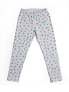 Calza Estampada Honguitos Gris