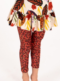 Calza Estampada Flores Multi