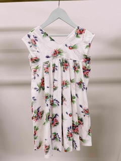 Vestido V Aquarela Blanco